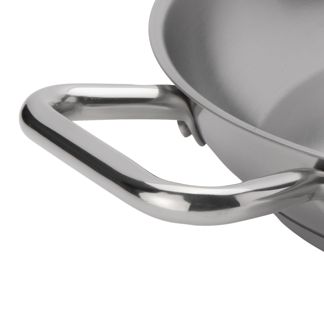 Elements Stainless Steel Fry Pan with Helper Handle, 12.5"