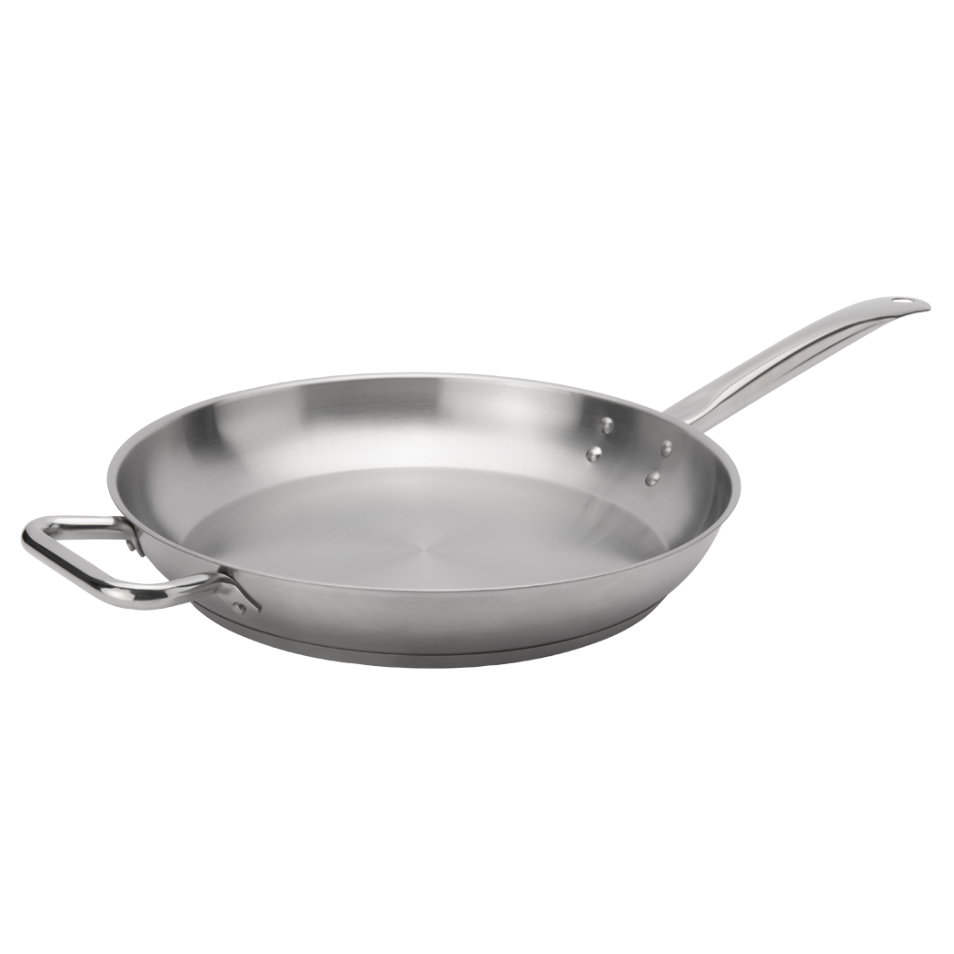 Elements Stainless Steel Fry Pan with Helper Handle, 14