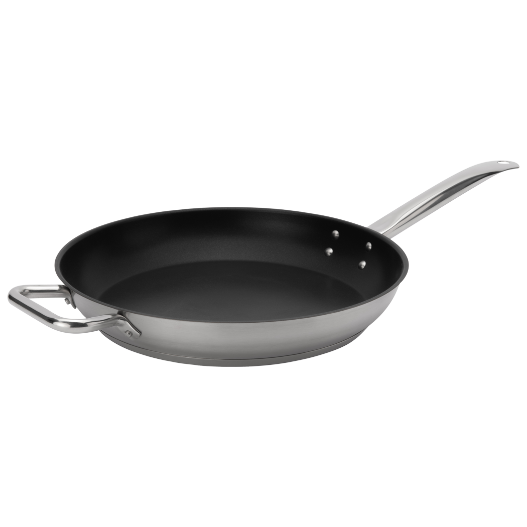 Elements Stainless Steel Fry Pan with Helper Handle, Teflon Select, Non-Stick, 14
