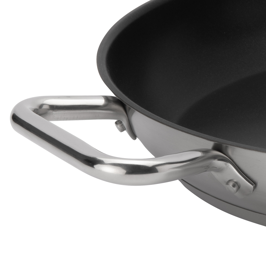 Elements Stainless Steel Fry Pan with Helper Handle, Teflon Select, Non-Stick, 14"