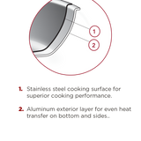 Thermalloy 2-Ply Fry Pan, Excalibur, Non-Stick, 7"