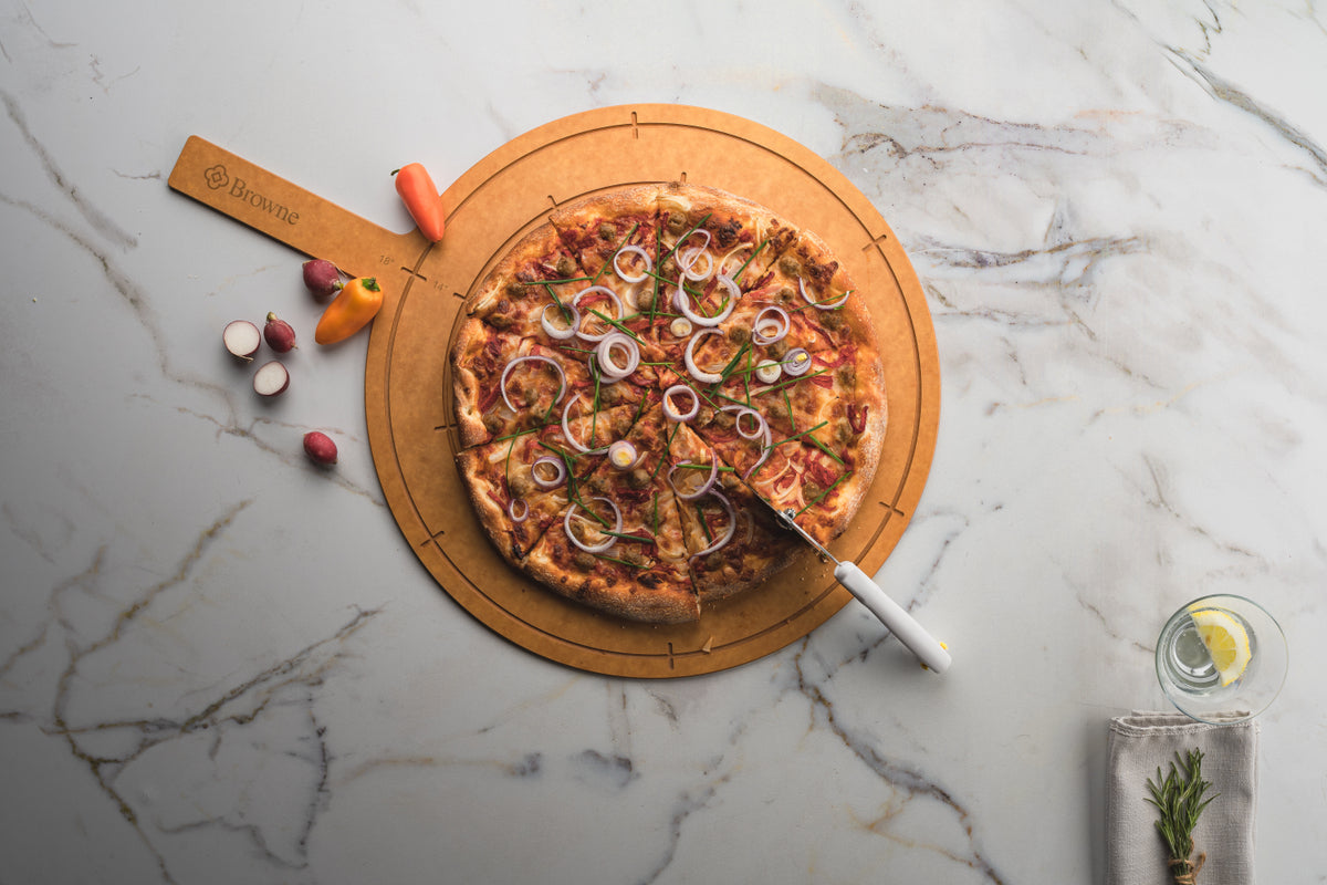 Measuring Pizza Paddle, Fibre Wood, 19.5