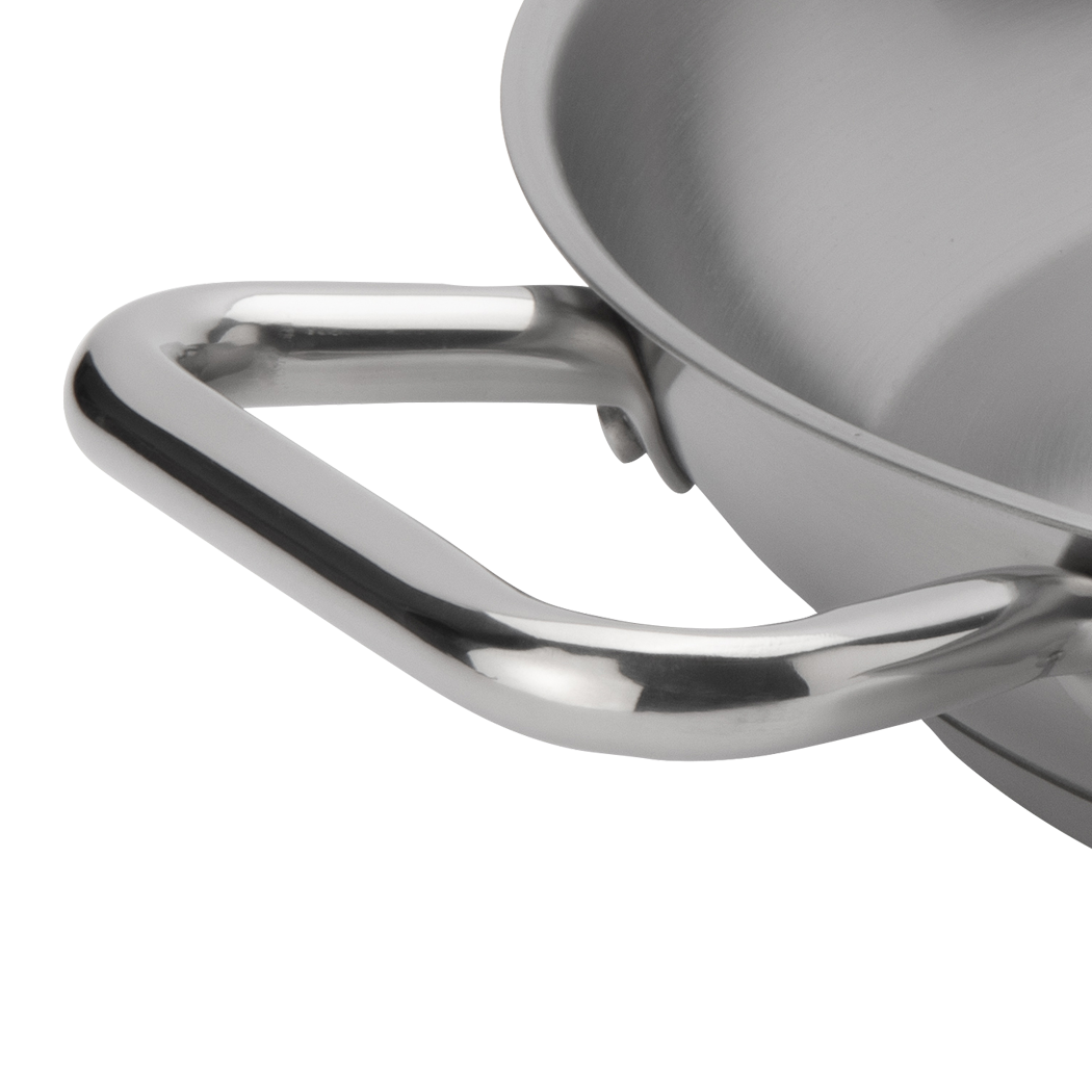 Stainless Steel Fry Pan with Helper Handle