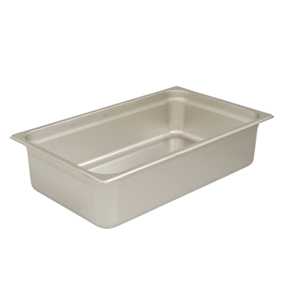 Browne Foodservice 578002 7 Quart Divided Full Size Steam Table Pan  Stainless
