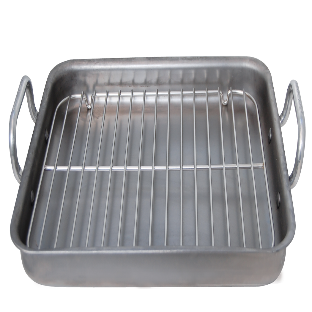 Mineral B Element Steel Roasting Pan with Stainless Steel Grid